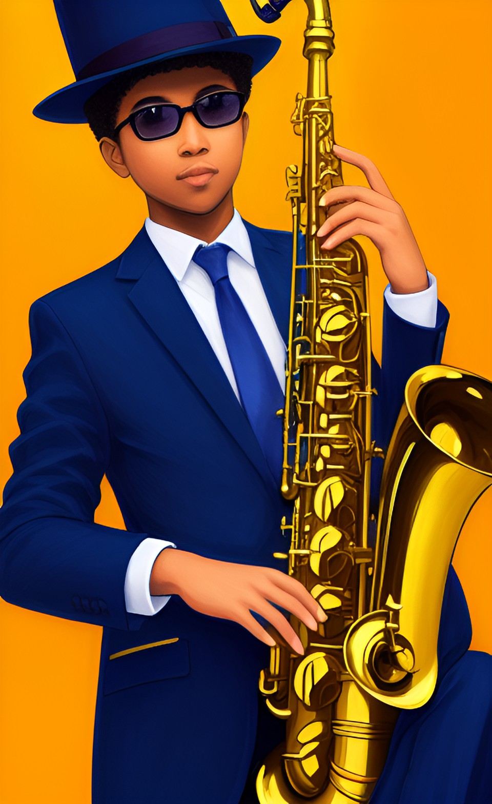 Саксофонист (арт изображение)